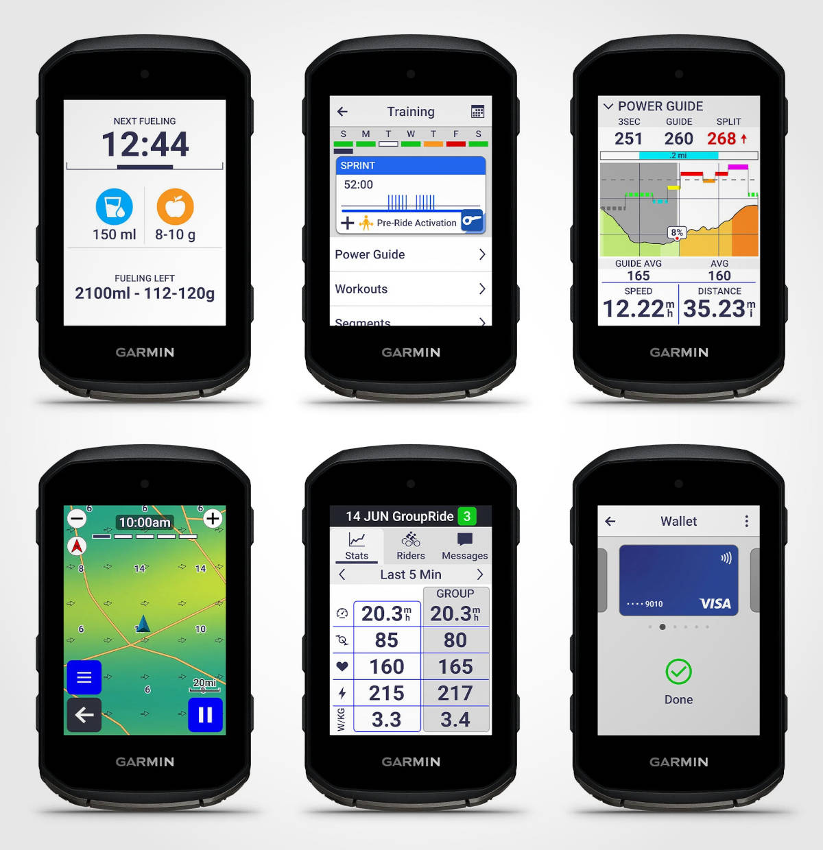 Garmin Edge 550 y 850 Pantalla