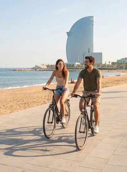 Alquiler de bicicletas en Barcelona Alquiler de bicicletas en Barcelona junto al paseo marítimo